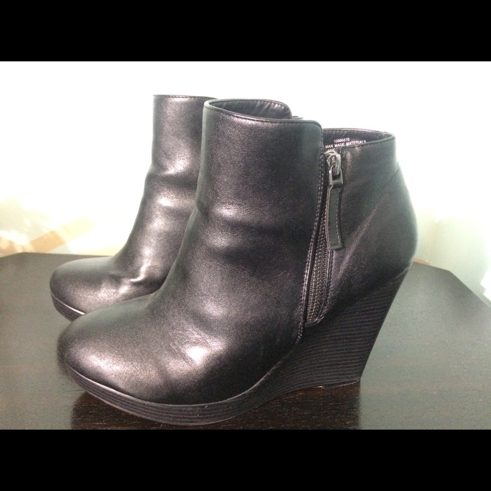 2 for $22 -Torrid Black Platform Wedge Booties